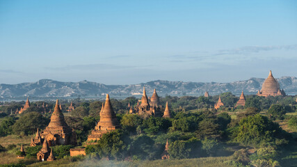 Wall Mural - Ancient Buddhist temples in Old Bagan, Myanmar (Burma).