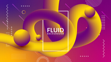 Wall Mural - abstract colorful fluid gradient shapes background design template 