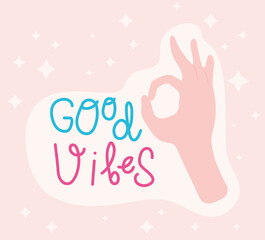 Canvas Print - lettering good vibes