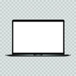 © Andrii - Laptop with blank screen, isolated on transparent background. Vector illustration.
