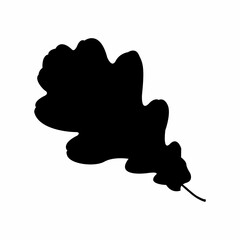 Wall Mural - Oak leaf icon isolated on the white background. Design element. Vector illustration.