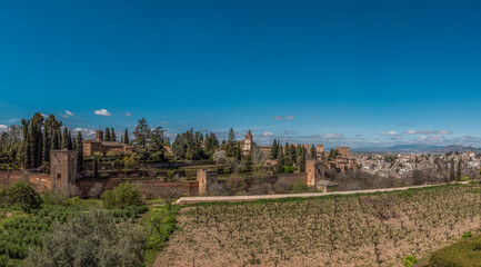 Wall Mural - View on to the Alhambra in Granada, Spain