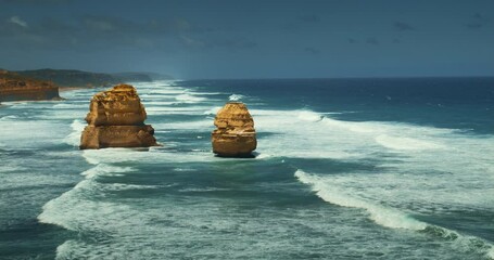 Wall Mural - rocks of twelve apostles, sunny day, australia