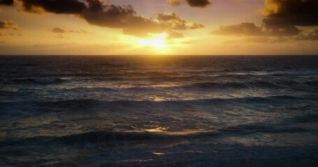 Wall Mural - ocean waves at sunset time, australia
