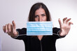 © Adam Radosavljevic - Facemask best prevention against coronavirus is a face mask stock photo