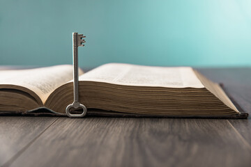 Wall Mural - key with book on the table