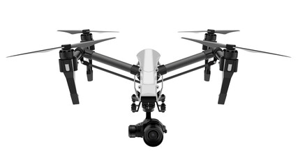 Wall Mural - fully editable vector illustration of a professional drone with a high definition 4k camera