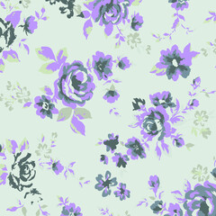 Wall Mural - Floral seamless pattern. Hand drawn. For textile, wallpapers, print, wrapping paper. Vector stock illustration.