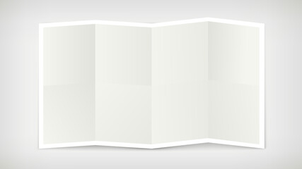 Poster - Folded map isolated with shadow. Template for a content