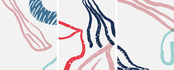 Social media abstract backgrounds. Abstract hand drawn doodles. Vector illustration for covers, banners, flyers