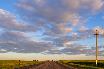 Wall Mural - beautiful white small clouds on blue sky at sunrise
