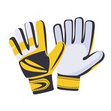 Fototapeta Dinusie - Football or soccer goalkeeper glove isolated on white. Sport equipment. Vector