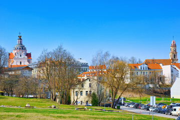 Wall Mural - View of Vilnius from the hill of the Bastion of the Vilnius City Wall.