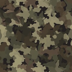 Camouflage seamless pattern texture. Abstract vector military camo backgound