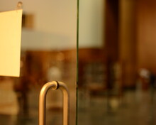 Close-up Of Glass Door Handle