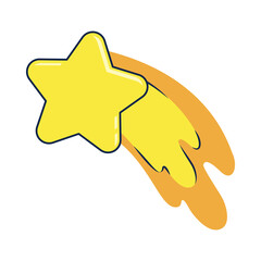 Wall Mural - yellow shooting star