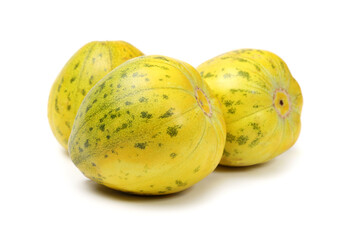 Wall Mural - muskmelon on a white background