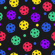 Seamless Pattern of pickleball balls - vector.