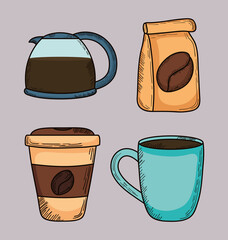 Sticker - coffee icon collection