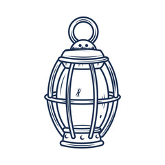 Canvas Print - nautical lantern icon