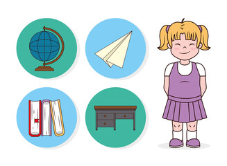 Poster - school icon set