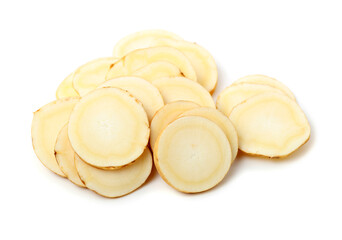 Ginseng roots on a white background