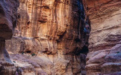 Poster - Siq gorge in Petra historic and archaeological city in southern Jordan