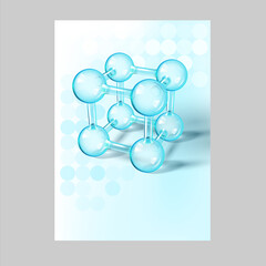 Canvas Print - Scientific Genetic Research Cover Design Vector Illustration