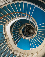 Low Angle View Of Spiral Stairs