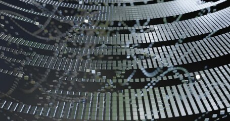 Wall Mural - abstract technology background with metal elements, reflective components. simulation of hard drive 