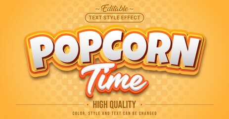 Editable text style effect - Popcorn Time text style theme.