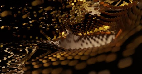 Wall Mural - abstract particles flowing in cyberspace, technology de-focus background. digital motion graphic, me
