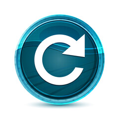 Wall Mural - Reply rotate icon elegant glass blue round button vector design illustration