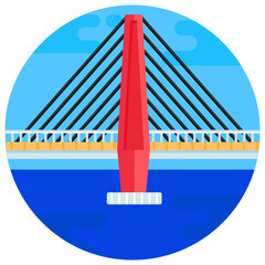 Wall Mural - 
An icon design of oresund bridge 

