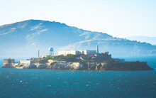Alcatraz Island With Light Fog