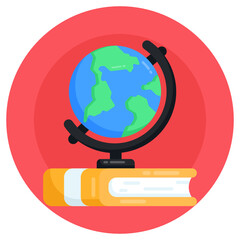 Canvas Print - 
Table globe flat icon, editable vector 

