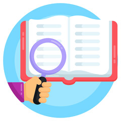 Canvas Print - pencil with paper denoting flat rounded icon of article writing