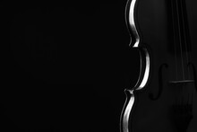 Stylish Violin On Dark Background