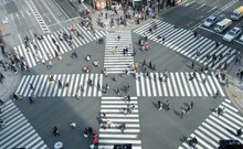 Crosswalk At The Intersection Of Ginza Tokyo