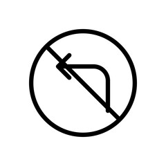 Sticker - banned left arrow