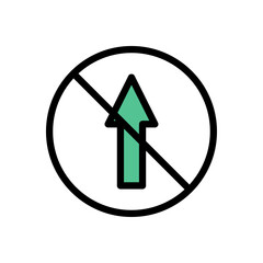 Sticker - banned arrow