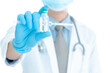 © photobuay - Close up vaccines fight against virus, doctor or scientist in laboratory holding a syringe with liquid vaccines. Concept : diseases