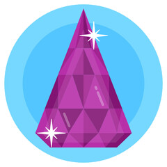 Poster - 
A pretty gem flat icon

