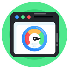 Wall Mural - web browser in flat icon editable vector design