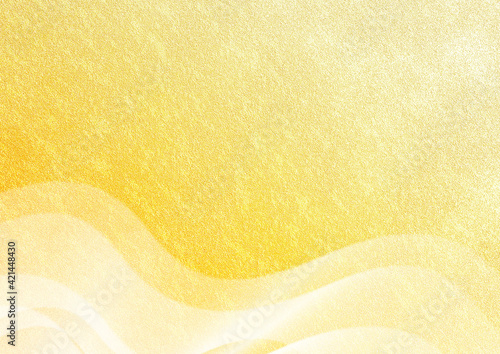 高級感のある和紙と白い波和風イラスト背景素材 白 金 Stock Illustration Adobe Stock