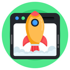 Wall Mural - web development in flat icon, editable vector design