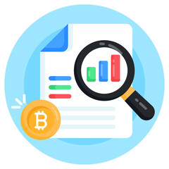 Wall Mural - 
An icon of mining chart in flat round design 

