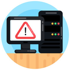 Wall Mural - trendy flat rounded icon of web alert