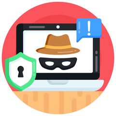 Canvas Print - trendy flat round icon of cryptocurrency security