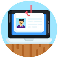 Wall Mural - icon of data restore in flat round design